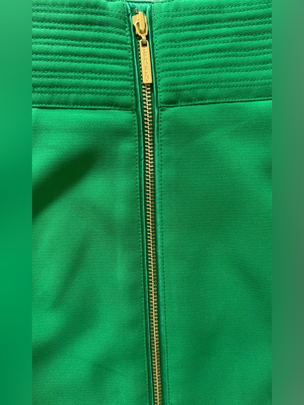 Marciano Emerald Green High-Waist Pencil Skirt Double Zipper size 4 - Picture 4 of 10